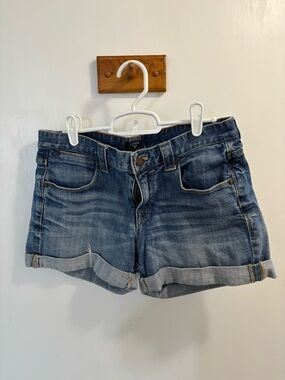 J. Crew Blue Rolled Cuff Denim Shorts